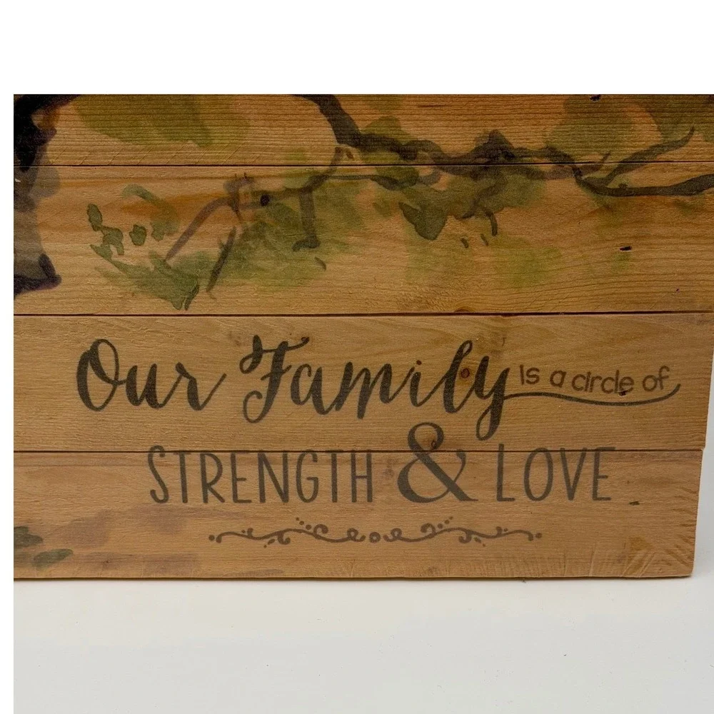 P Graham Dunn Made in America Wood Wall Art Family Strength Love Tree
